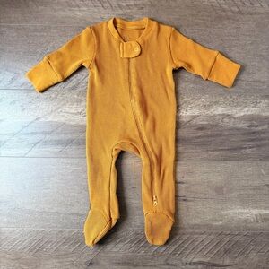 0-3M New Grain Footed Long John Waffle- Honey Comb